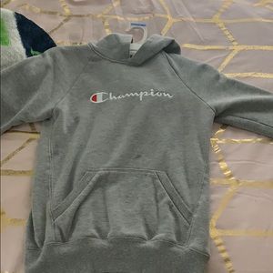 Girls Heather Grey Champion Hoodie !